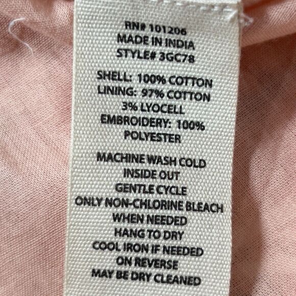 Soft Surroundings Bellicia Embroidered Midi Dress Womens Sz PM 3/4 Sleeves - Picture 8 of 12